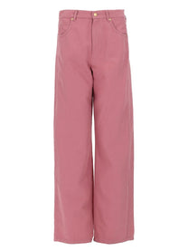 S MAX MARA Women's Pantalone Cinque Tasche in Cotone Lino Blue