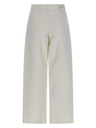 S MAX MARA Women's Cotton Linen Cinque Pockets Trousers White, view 2