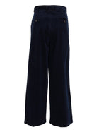 S MAX MARA Women's Velvet Ribbed Corona Trousers Blue, view 2