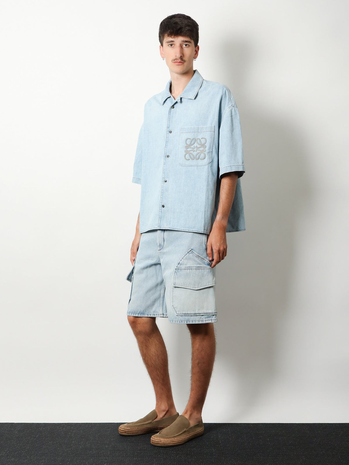 Loewe Men's Short Trousers with Pockets Blue, view 2