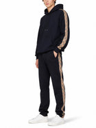 Burberry Men's Cotton Jogging Trousers with Finiture Check Blue, view 2