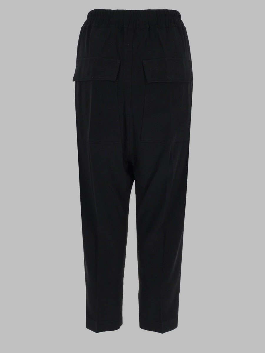 Rick Owens Women's Pantalone Drawstring Astaires Cropped Black