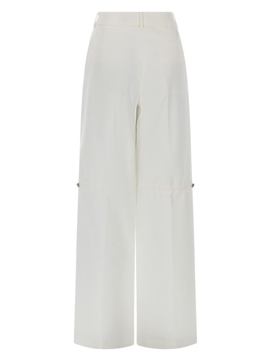 Fendi Women's Pantalone Dritto Con Coulisse White