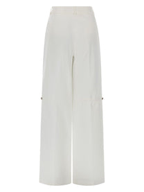 Fendi Women's Pantalone Dritto Con Coulisse White