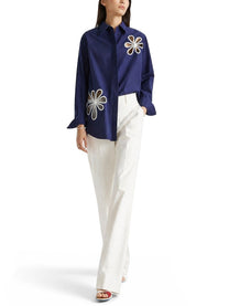 Fendi Women's Pantalone Dritto Con Coulisse White