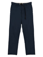 White Sand Men's Cotton Trousers with Belt Blue