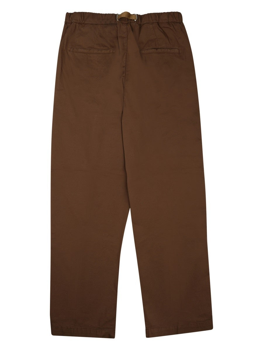 White Sand Men's Cotton Trousers with Belt Brown, view 2