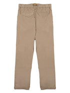 White Sand Men's Cotton Trousers with Belt Beige, view 2