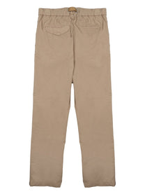 White Sand Men's Cotton Trousers with Belt Beige, view 2