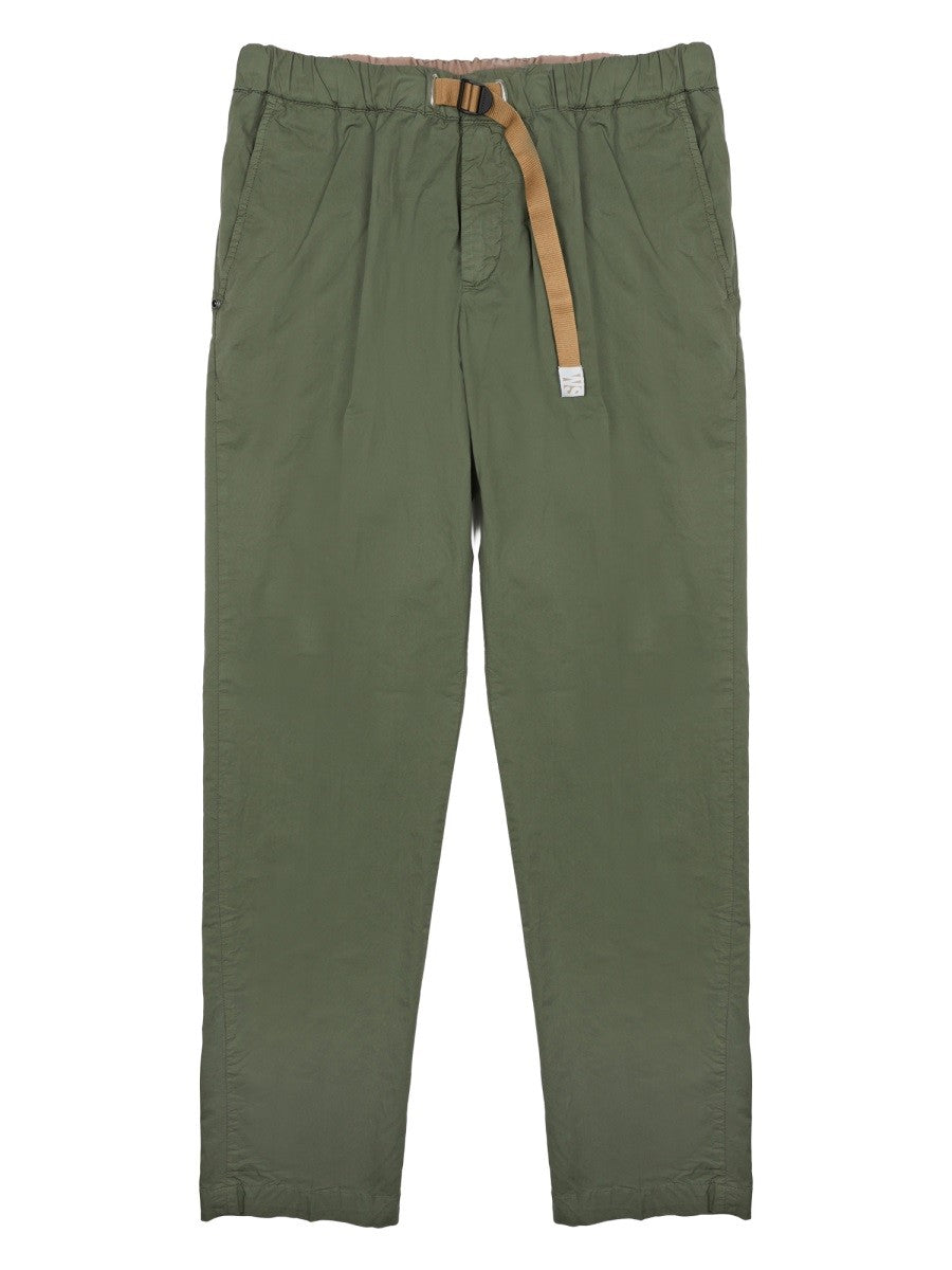 White Sand Men's Pantalone in Cotone Con Cintura Green
