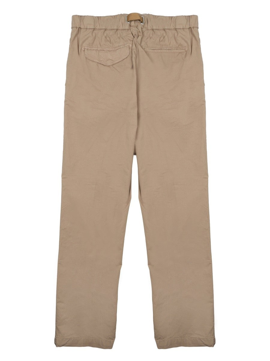 White Sand Men's Pantalone in Cotone Con Cintura Beige