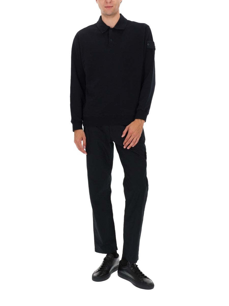 Stone Island Men's Pantalone in Cotone Black