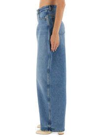 JACQUEMUS Women's Pantalone in Denim DE Nimes Ovalo Blue