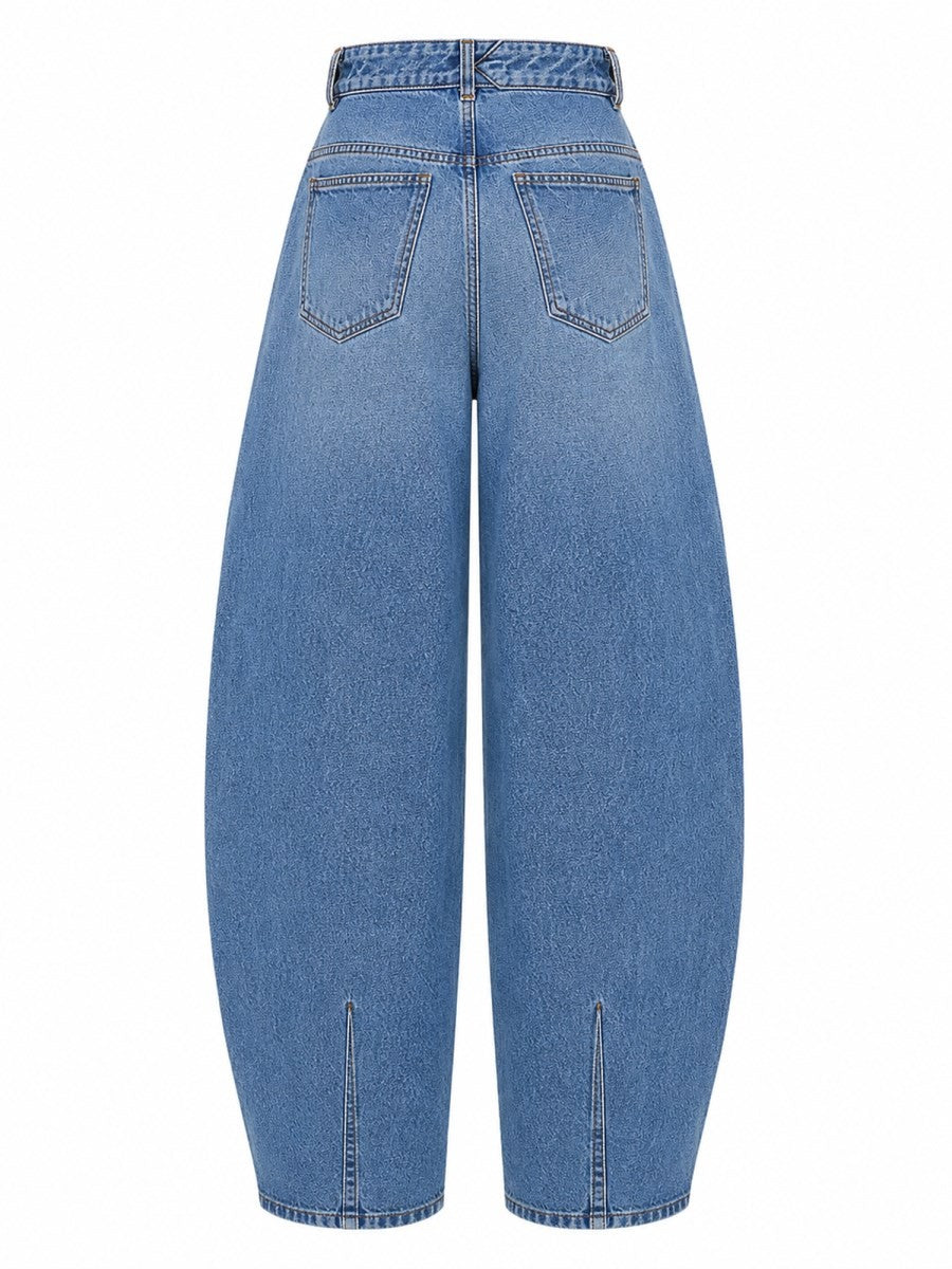 JACQUEMUS Women's Pantalone in Denim DE Nimes Ovalo Blue