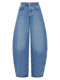 JACQUEMUS Women's Pantalone in Denim DE Nimes Ovalo Blue
