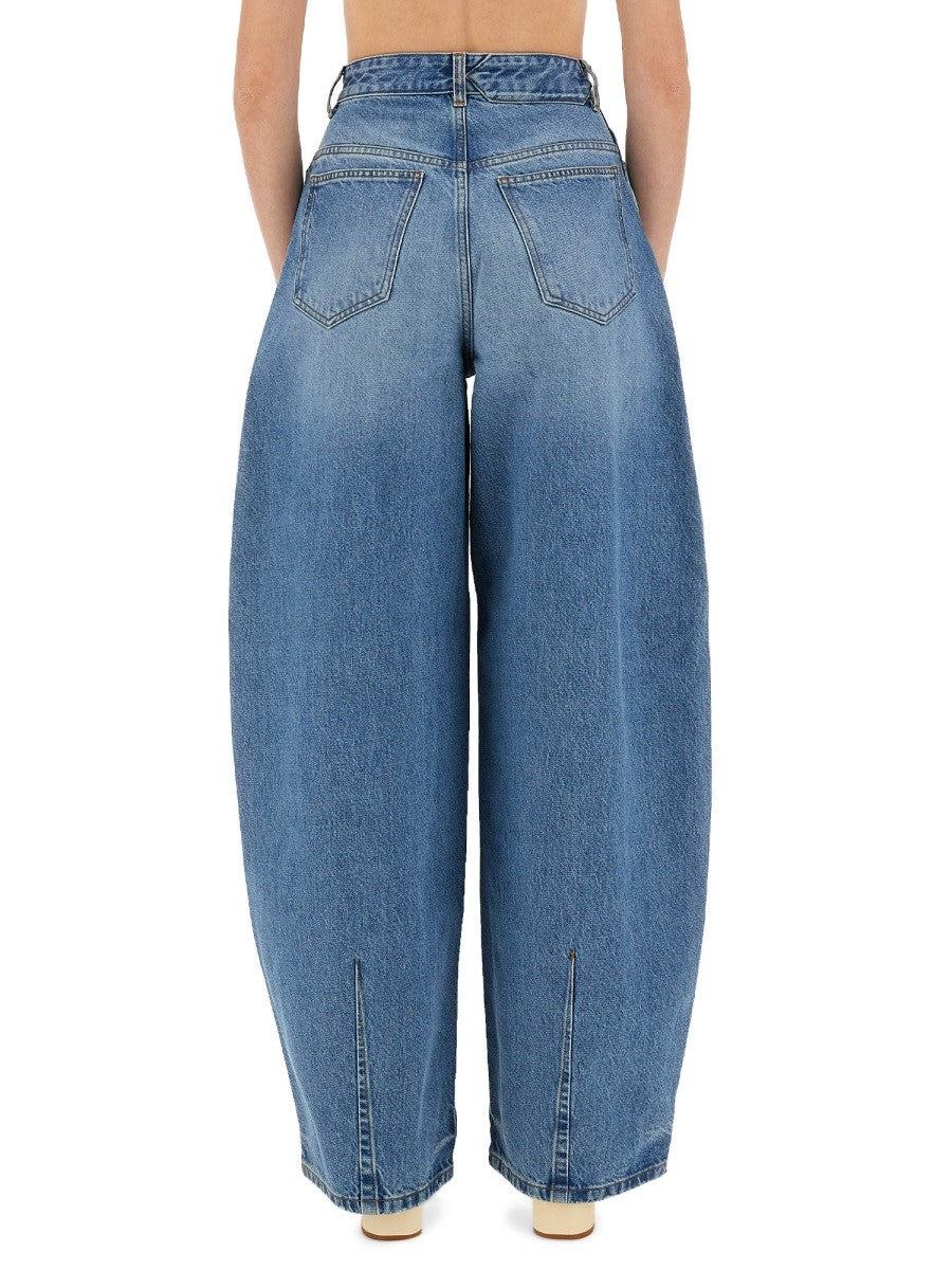 JACQUEMUS Women's Pantalone in Denim DE Nimes Ovalo Blue
