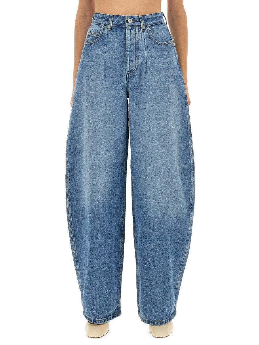JACQUEMUS Women's Pantalone in Denim DE Nimes Ovalo Blue