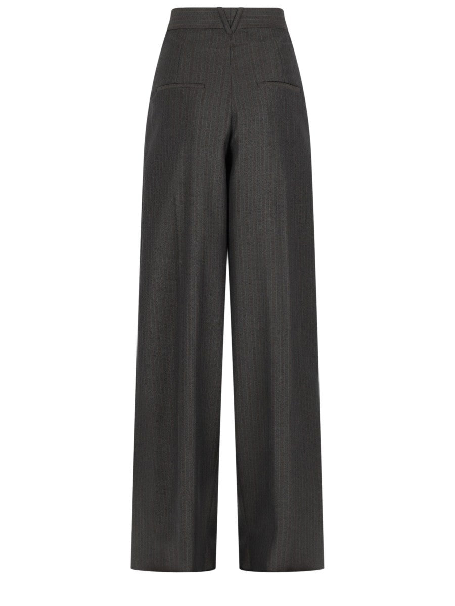 Bottega Veneta Women's Wool Mohair Trousers Multicolor