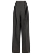 Bottega Veneta Women's Wool Mohair Trousers Multicolor