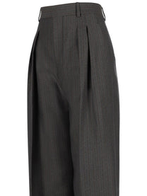 Bottega Veneta Women's Wool Mohair Trousers Multicolor