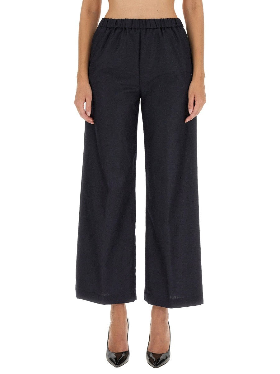 Aspesi Women's Wool Pants Blue Aspesi