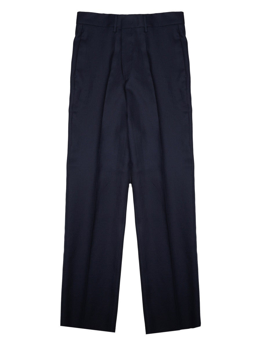Tagliatore Men's Pantalone in Lino Blue