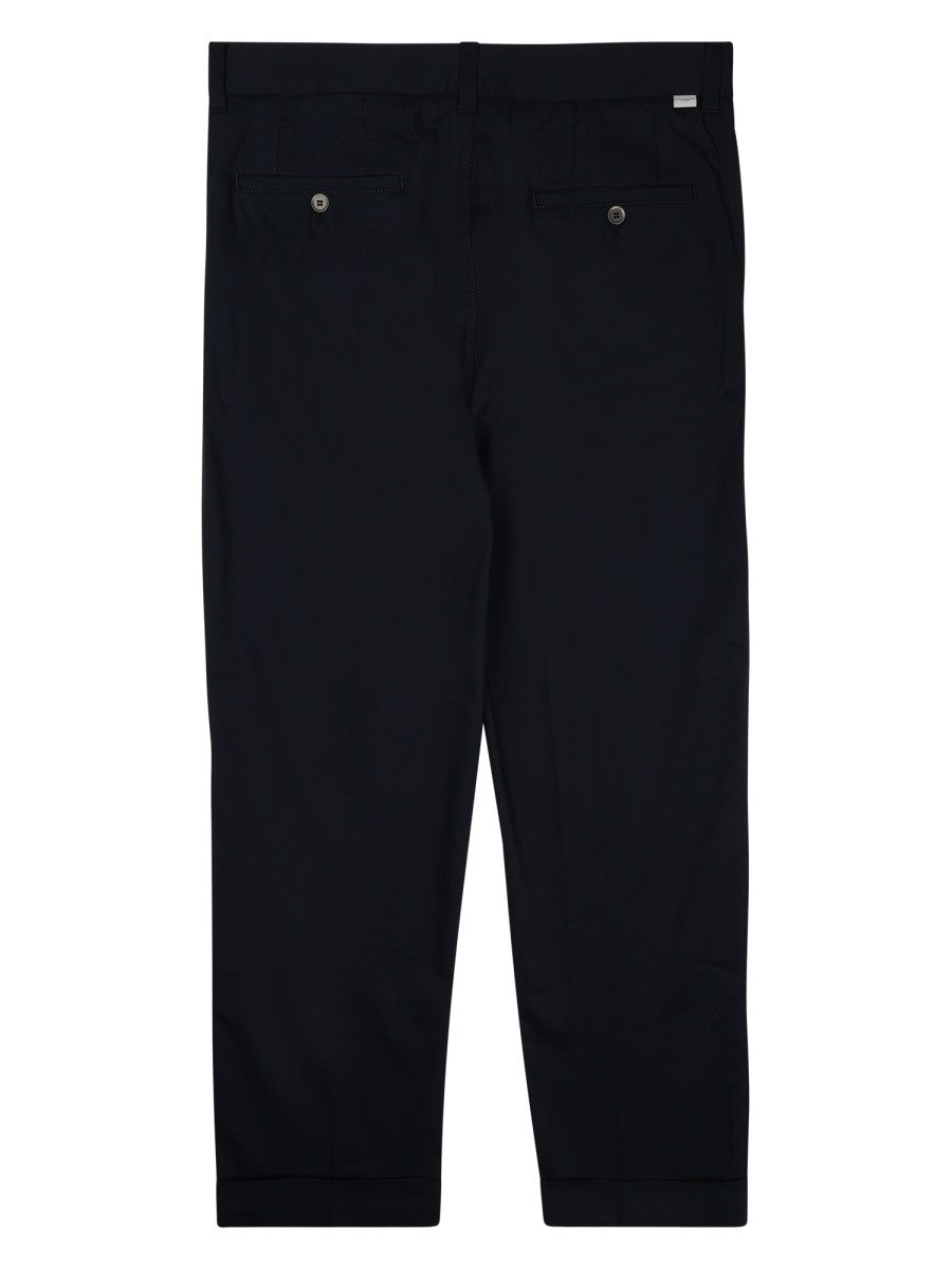 Paolo Pecora Milano Men's Pantalone in Misto Cotone Blue