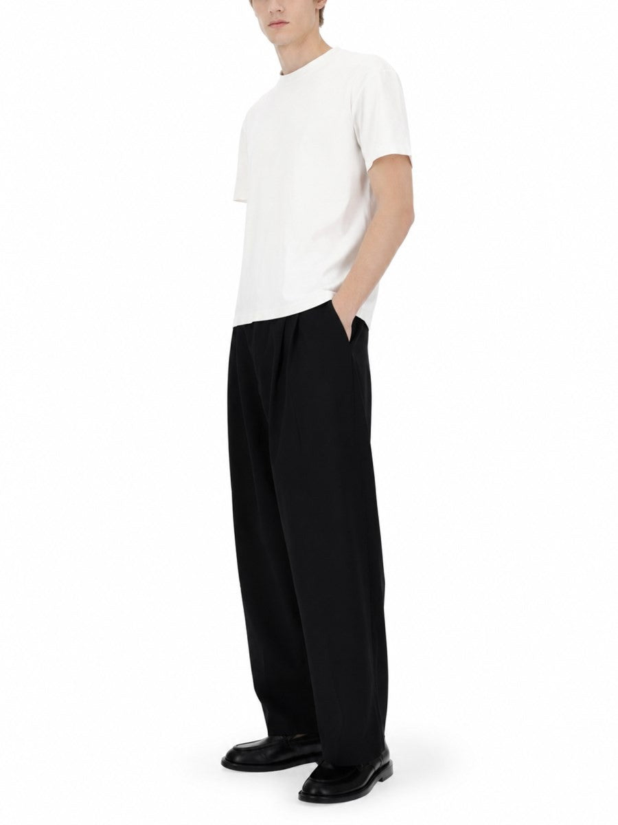 Studio Nicholson Men's Pantalone in Misto Lana Black
