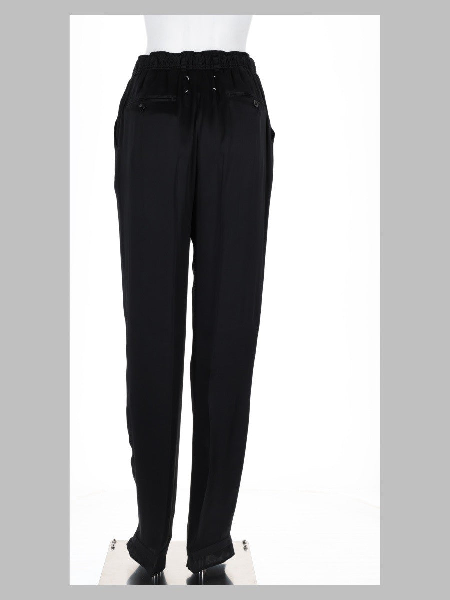 Maison Margiela Women's Pantalone in Raso Con Coulisse Black