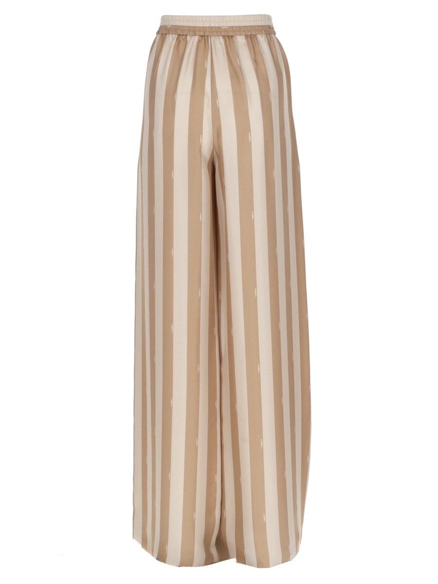 Fendi Women's Pantalone in Seta Pequin Beige