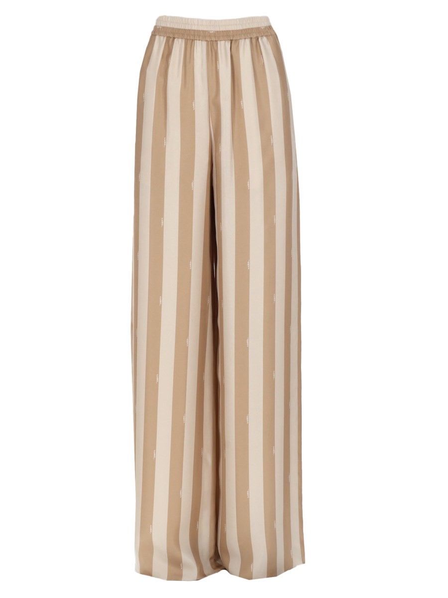 Fendi Women's Pantalone in Seta Pequin Beige