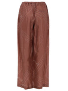Alysi Women's Silk Trousers Brown, view 2