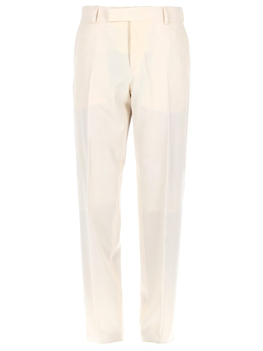 Fendi Men's Pantalone in Tela DI Lana Beige
