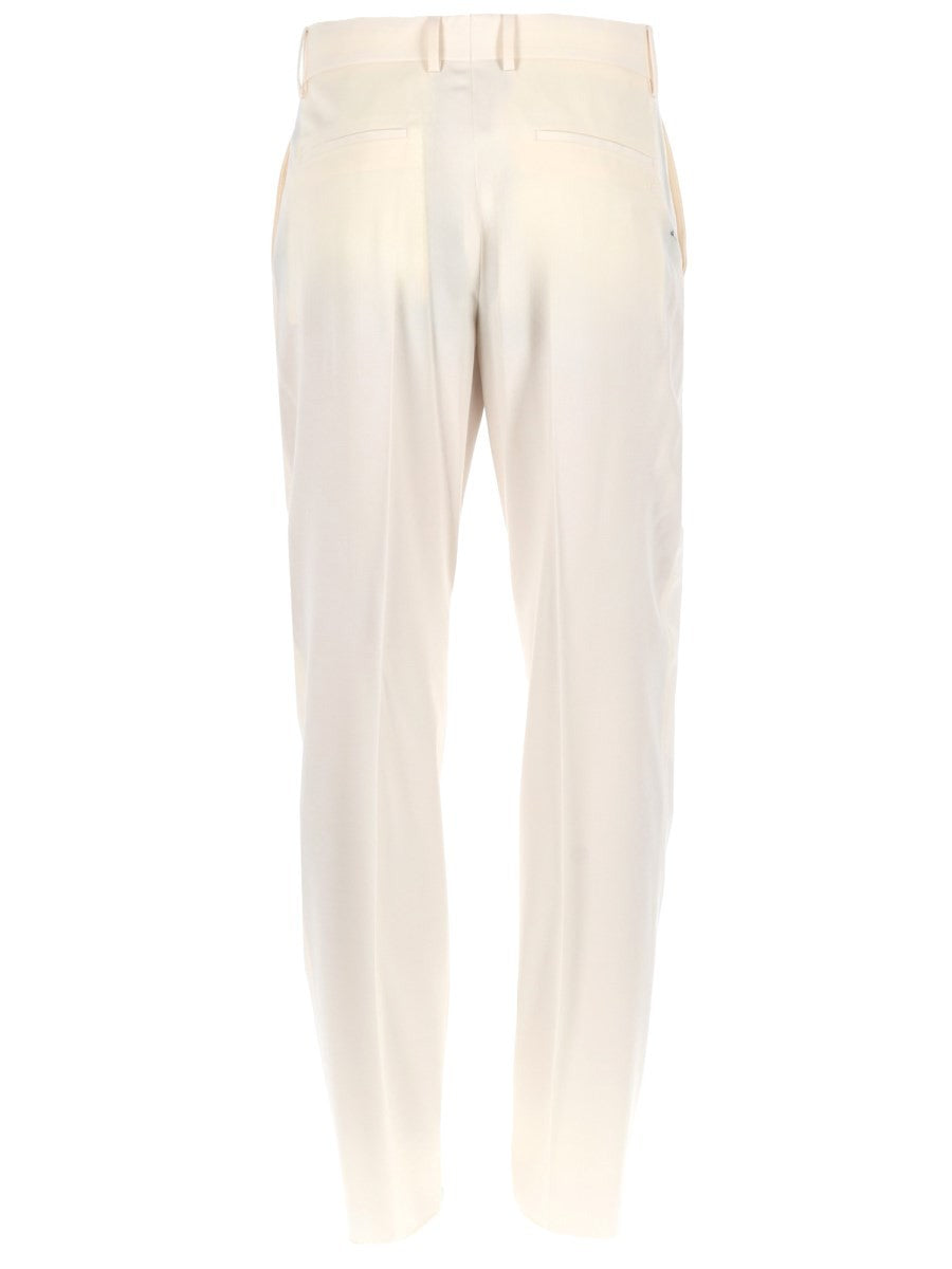 Fendi Men's Pantalone in Tela DI Lana Beige