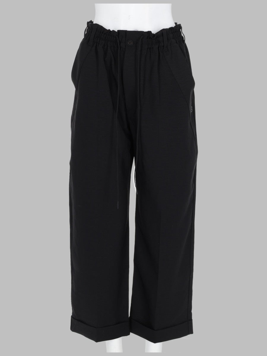 Y-3 Women's Pantalone in Tessuto Tecnico Con Coulisse Black