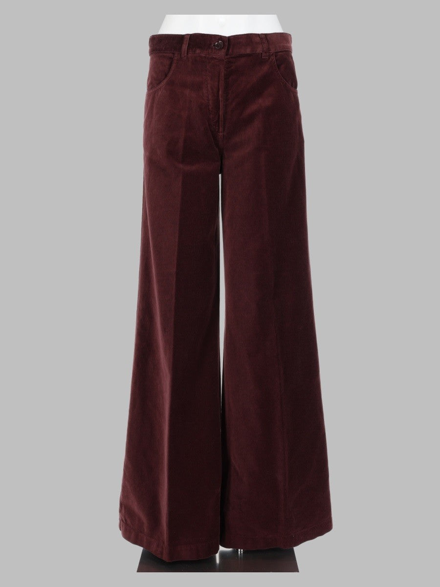 ASPESI Women's Pantalone in Velluto Di Cotone Red