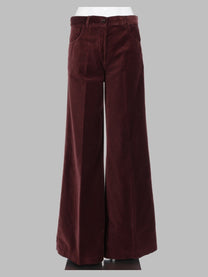 ASPESI Women's Pantalone in Velluto Di Cotone Red
