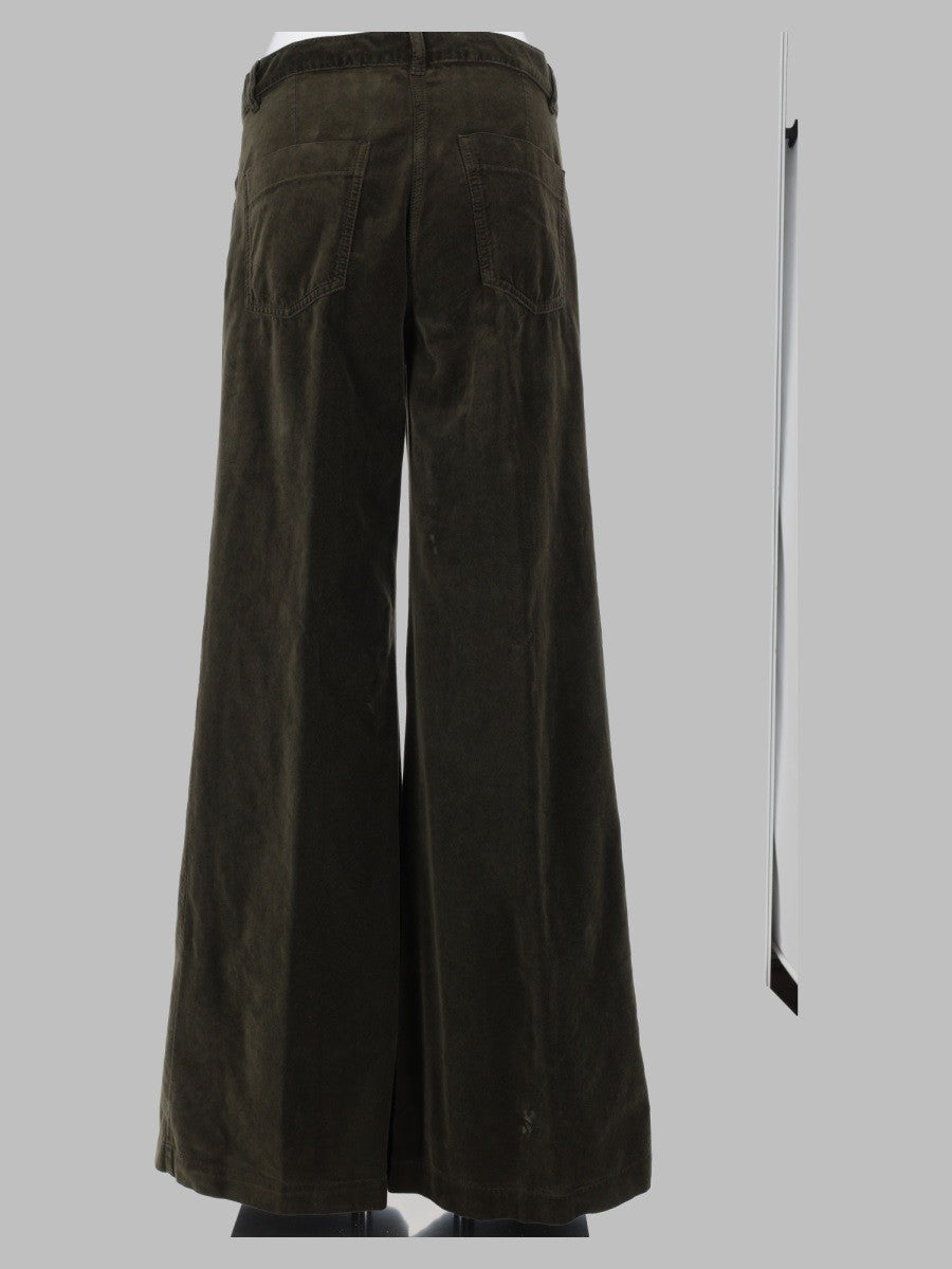 ASPESI Women's Pantalone in Velluto Di Cotone Green