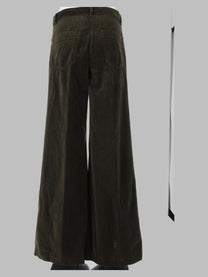 ASPESI Women's Pantalone in Velluto Di Cotone Green