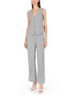 Alysi Women's Viscose Testurizzata Trousers Grey, view 2