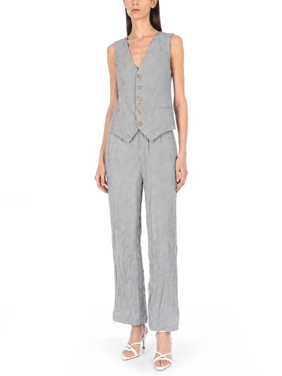 Alysi Women's Viscose Testurizzata Trousers Grey, view 2