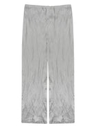 Alysi Women's Viscose Testurizzata Trousers Grey