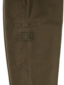 Stone Island Men's Pantalone Jogger in Flanella Di Lana Cardata Green