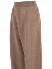 Max Mara Women's Wool Cashmere Jogger Trousers Brown