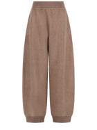Max Mara Women's Wool Cashmere Jogger Trousers Brown