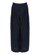 S MAX MARA Women's Wool Gessata Ordine Trousers Blue