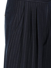 S MAX MARA Women's Wool Gessata Ordine Trousers Blue, view 3