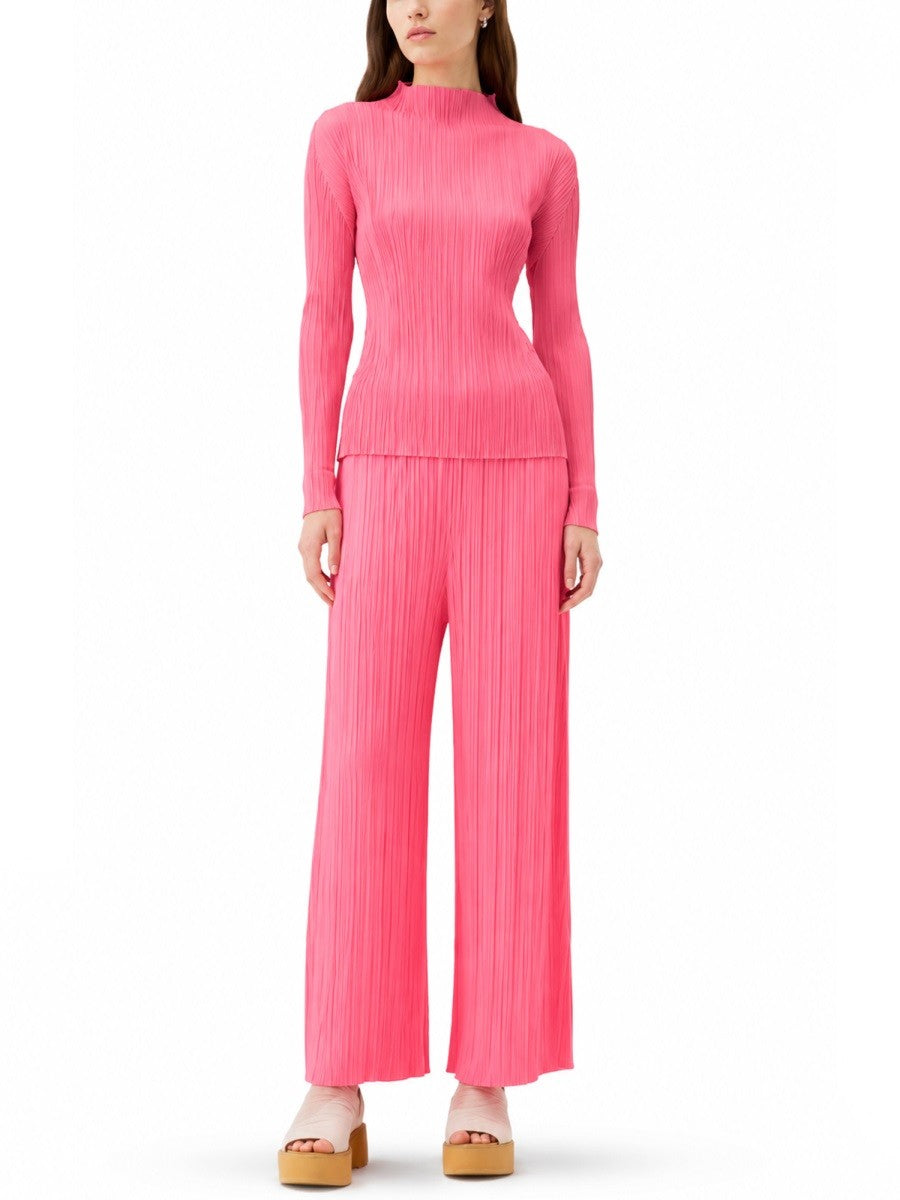 Pleats Please Issey Miyake Women's Pantalone Palazzo Monthly Colors: March Blue