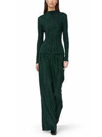 Pleats Please Issey Miyake Women's Pantalone Palazzo Monthly Colors: March Green