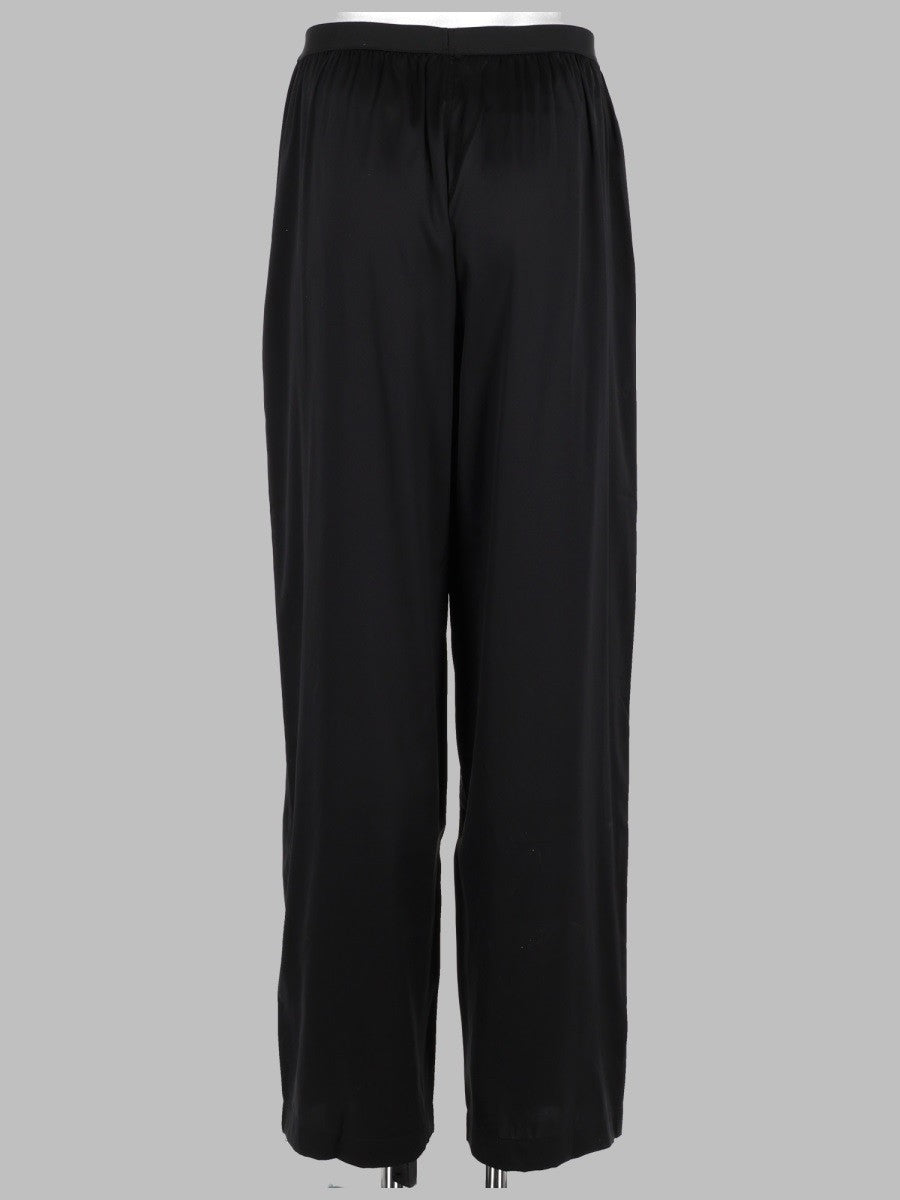 MM6 Maison Margiela Men's Pantalone Pigiama in Seta Black